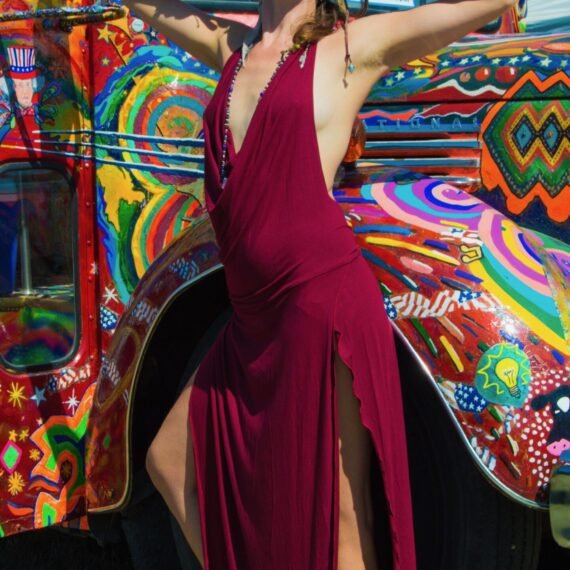 Peek a Boo Double Slit Dress